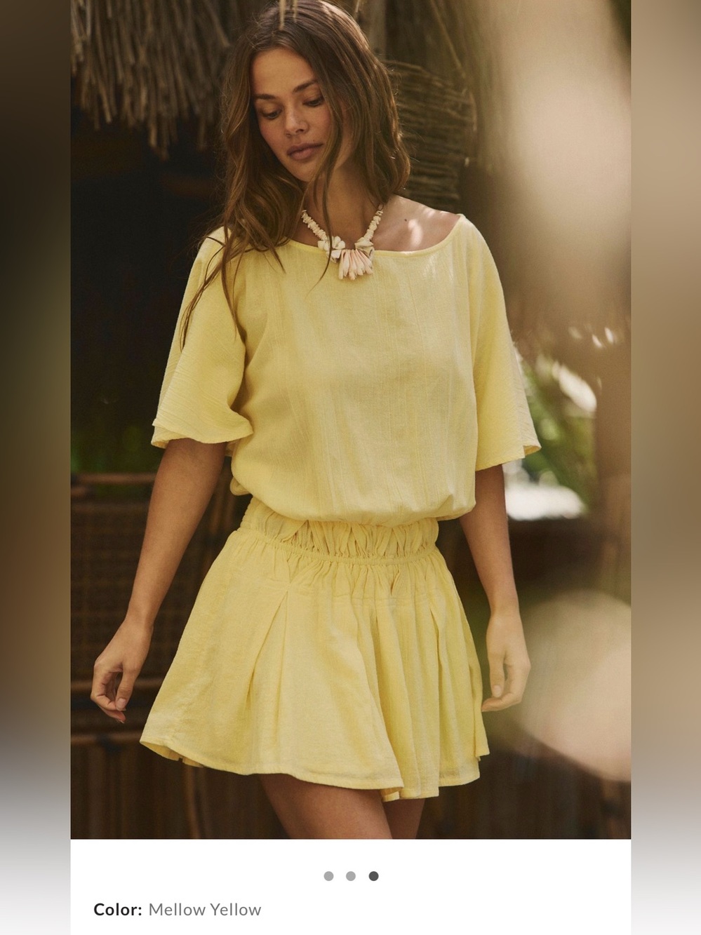 Free-Est Sutton Mini Dress - Mellow Yellow